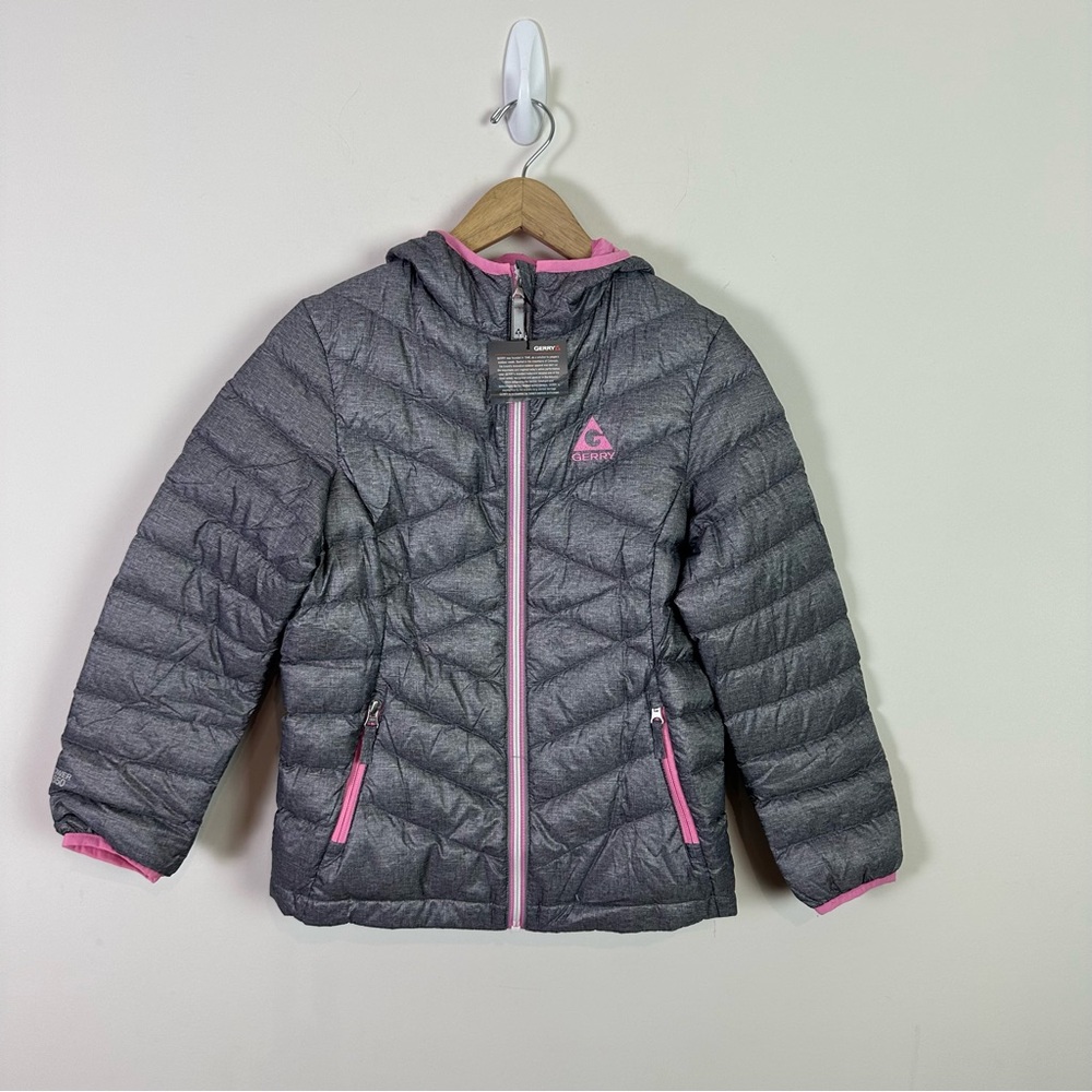 Gerry Girls Light Weight Puffer Hoodie Coat Jacket New Size 10 to 12 Medium
